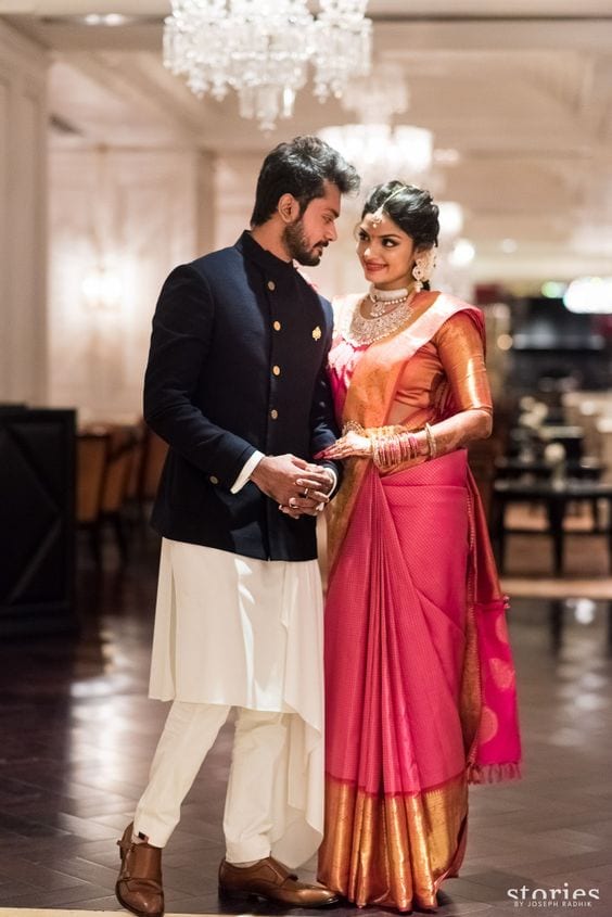 saree in engagement