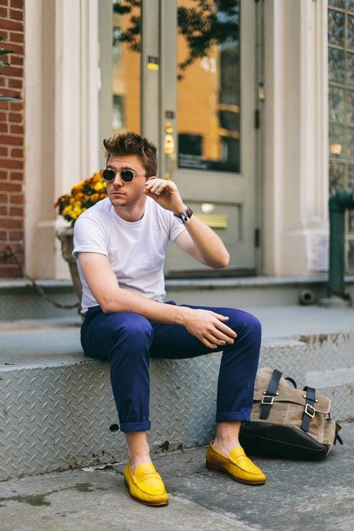 mens loafers with chinos