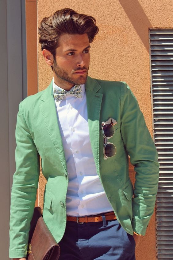 blazer for green shirt