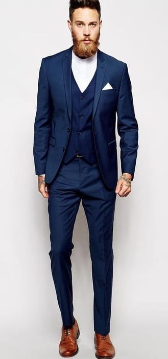 best shoes for blue suit