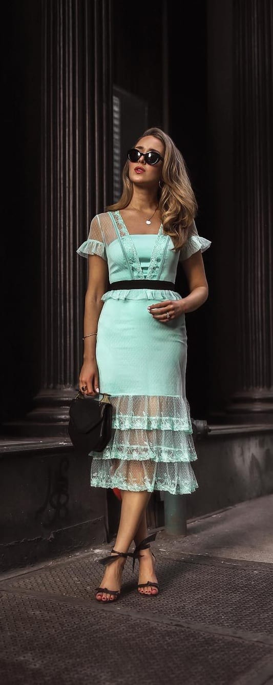 Mint Green Dress Outfit - Theunstitchd Women's Fashion Blog