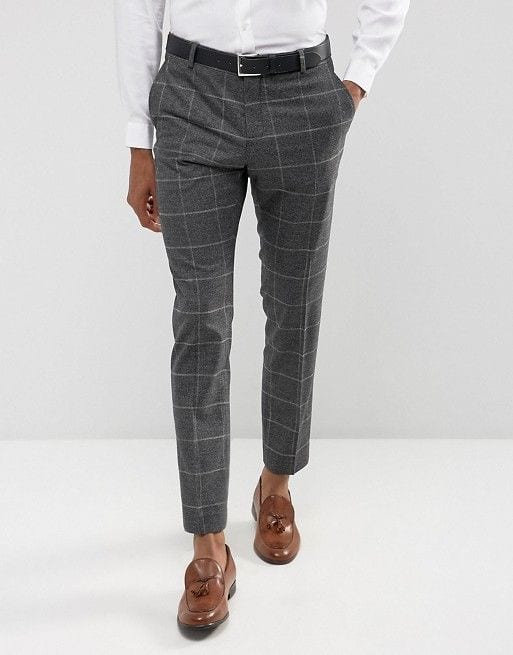 Mens Grey Checked Pants ⋆ Best Fashion Blog For Men - Theunstitchd.com