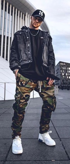 Cargo Pants with Demin Jacket ⋆ Best Fashion Blog For Men ...