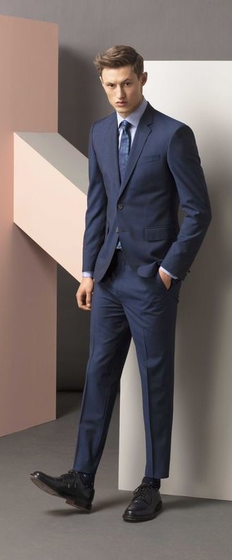 Blue Suit with Oxfords