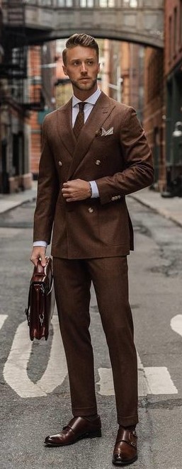 Brown Suit and Oxfords