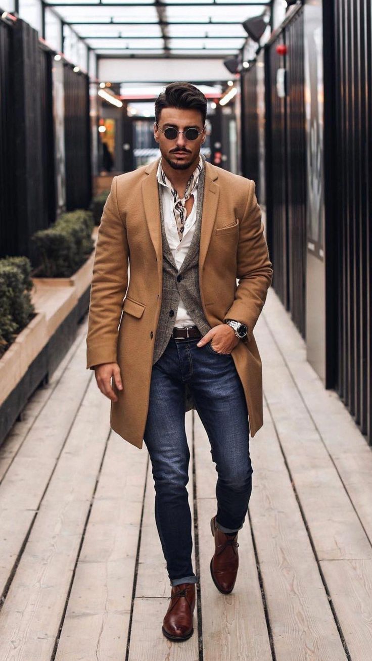 Overcoat On Jeans