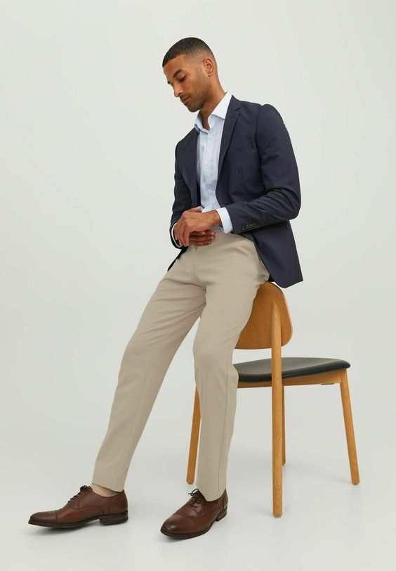 Versatile Look With Blazer and Chinos Pants